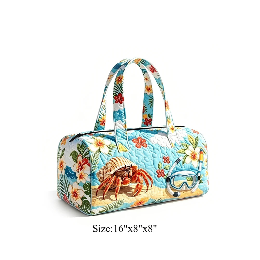 Cat Cow Print Quilted Duffel Bag for Unisex Travel Overnight Carry On Luggage Tote for Gym, Vacation, Sleepover, Book Lover Gift