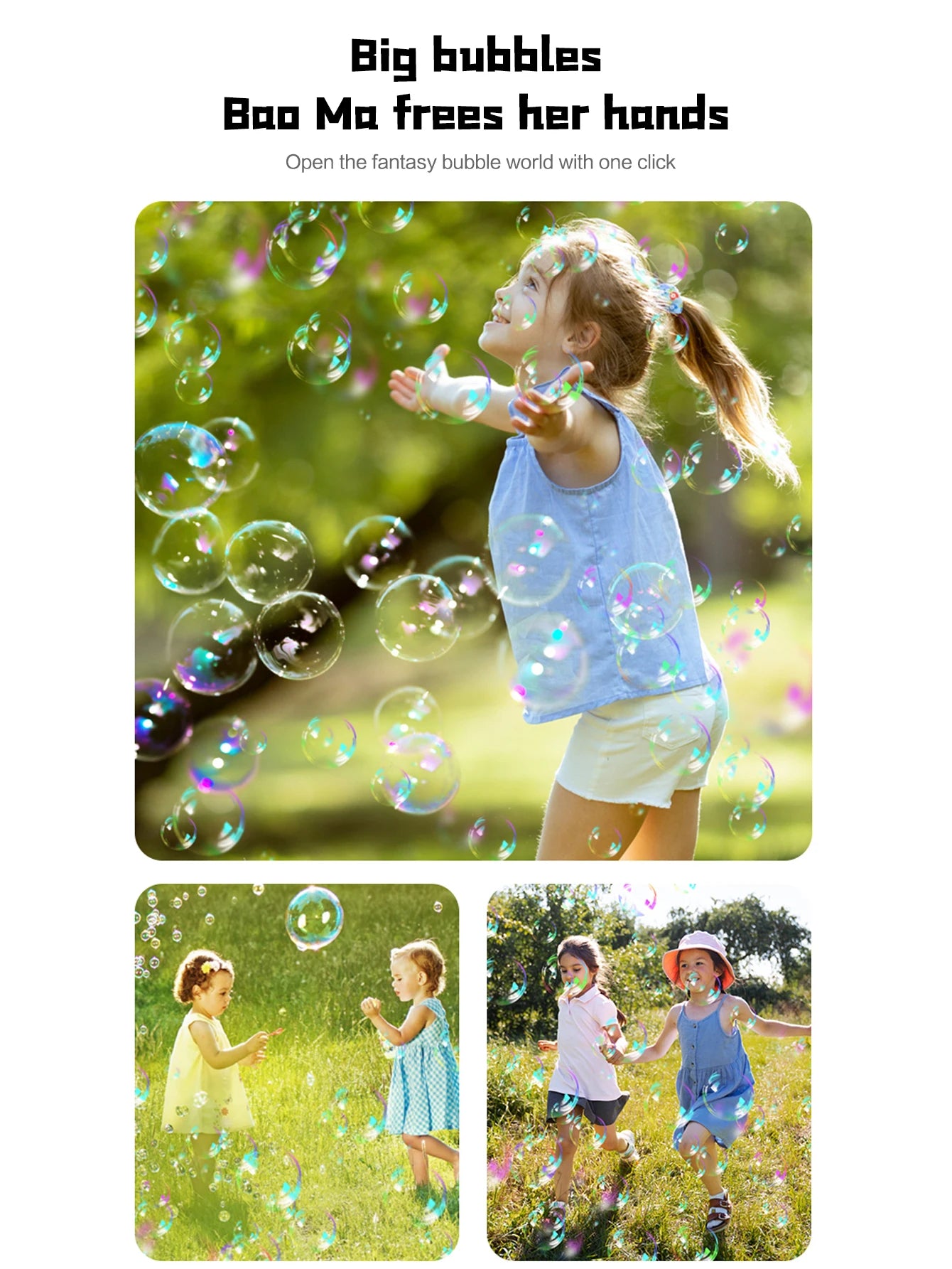 Small fish in the ocean Bubble Machine Outdoor Travel Continuous Bubble for Children (Excluding Bubble Liquid and Battery)