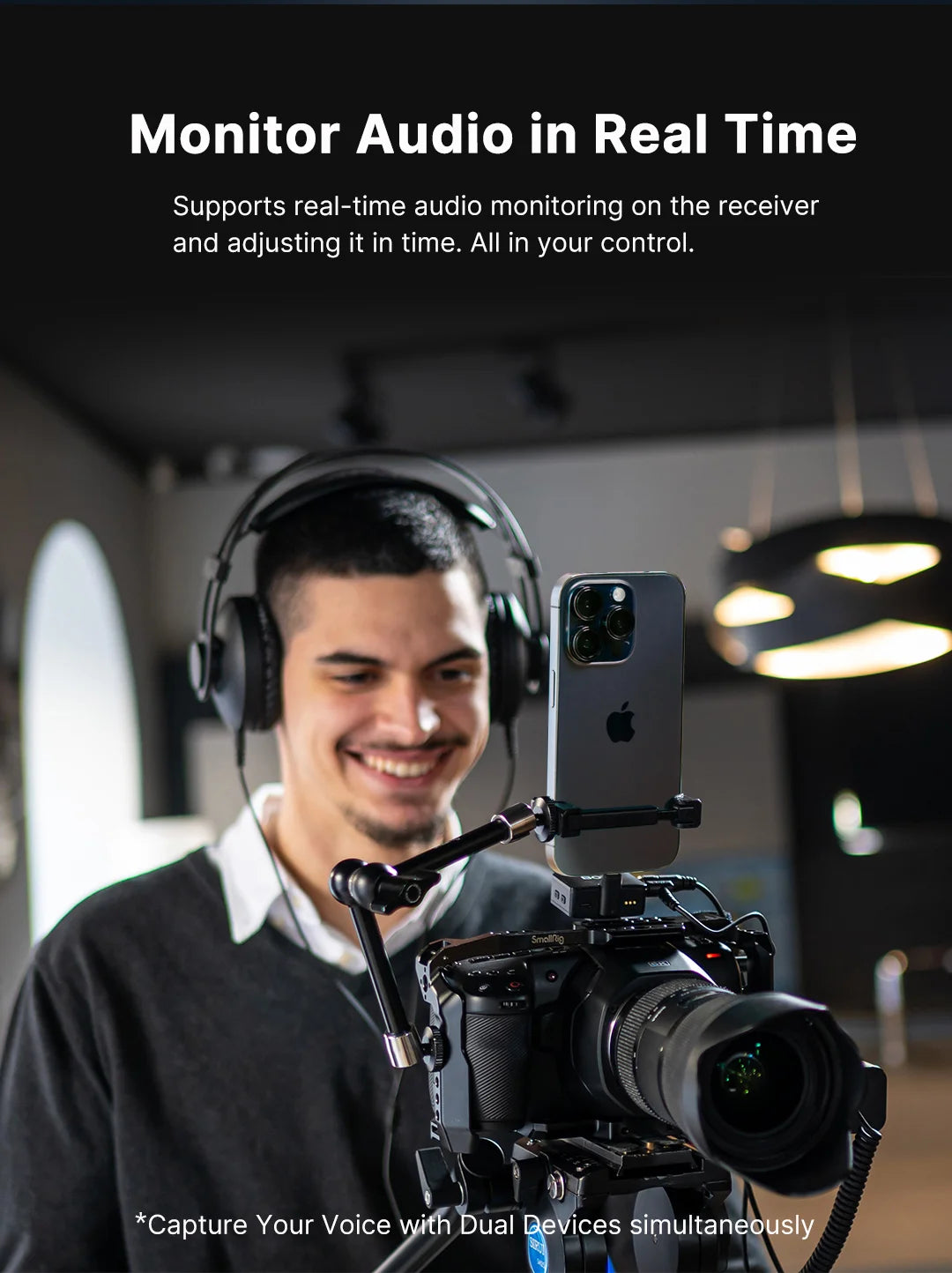 MIC-120 Wireless Lavalier Microphone with On-Board Recording for iPhone Android USB-C Devices Streaming Youtube Gaming
