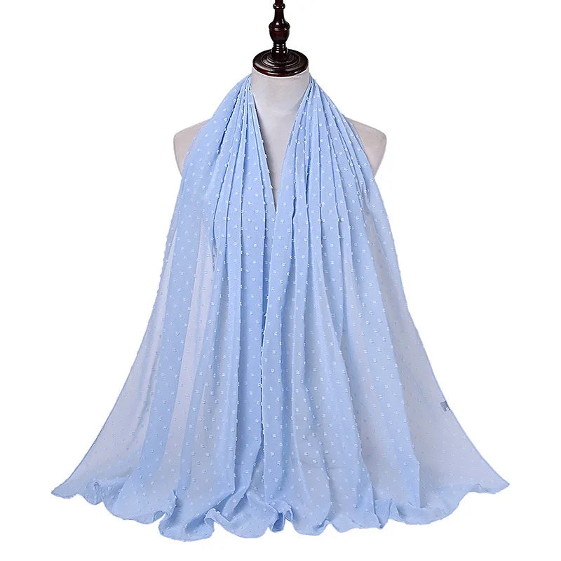 70*175cm Muslim Chiffon Hijab Shawls Scarf Women Solid Color Head Wraps Women Hijabs Scarves Ladies Foulard Femme Muslim Veil