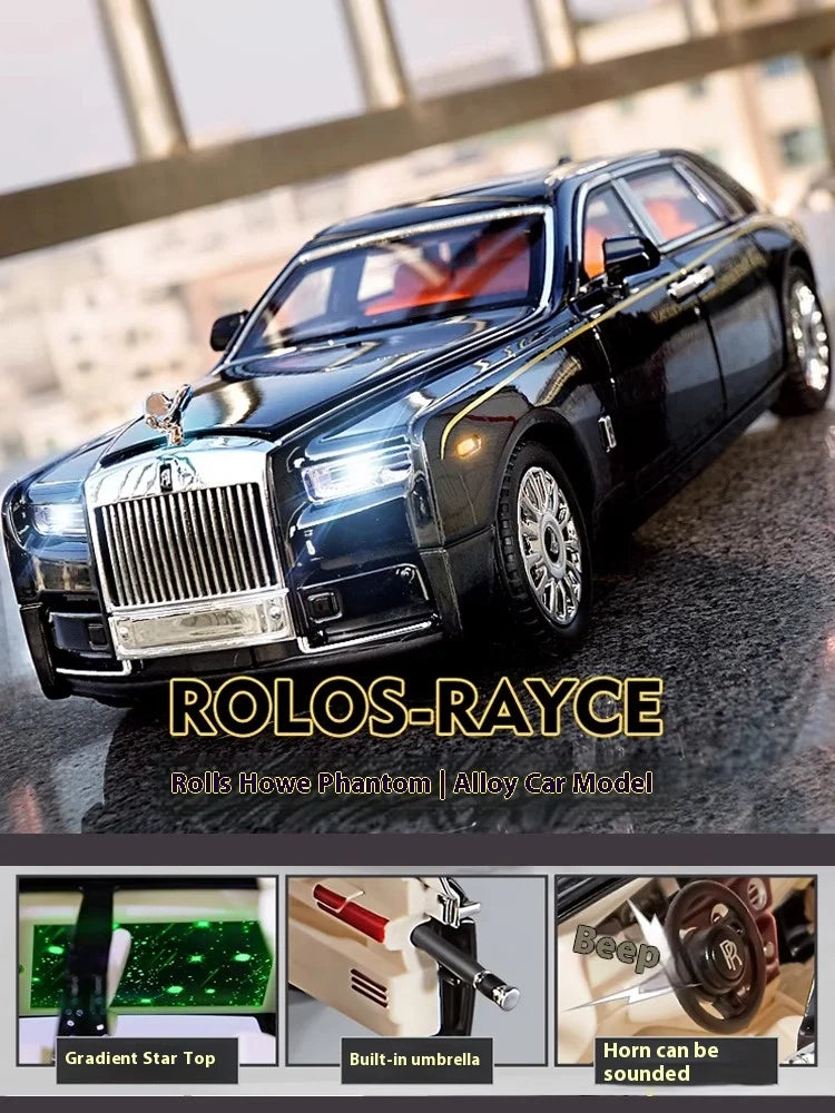 1:18 Rolls Royce Phantom Alloy Diecast Model Car Metal Large Games For Mother Birthday Gifts  Boy Collection Hobby