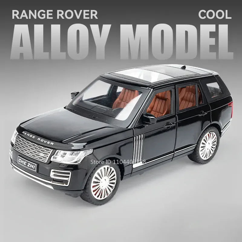 1:24 Land Rover Defender Range Rover Car Model Toy Alloy Diecast Sound Light SUV Off-road Vehicle Ornaments  Gifts