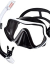 Scuba Diving Mask Snorkel Set For Adults Tempered Glass Professional Panoramic Snorkeling Gear Swimming Training Snorkel Kit