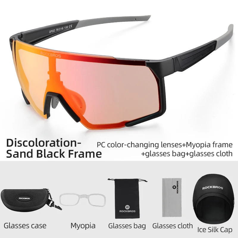 Cycling Glasses Polarized / Photochromic Lens Bike Sunglasses Men Women Glasses Eyewear Sports MTB Road Cycling Goggles