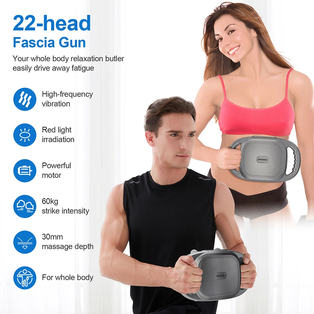 22-Head Fascia  High-Frequency Vibration Body Massage  Back and Waist Massager Neck Shoulder Massager Muscle masajeador