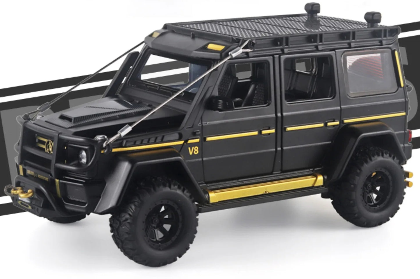 1:24 Alloy Diecast Toy Car Model G550 4X4 Adventure Edition Off Road Vehicle Model with Sound Light SUV Toy