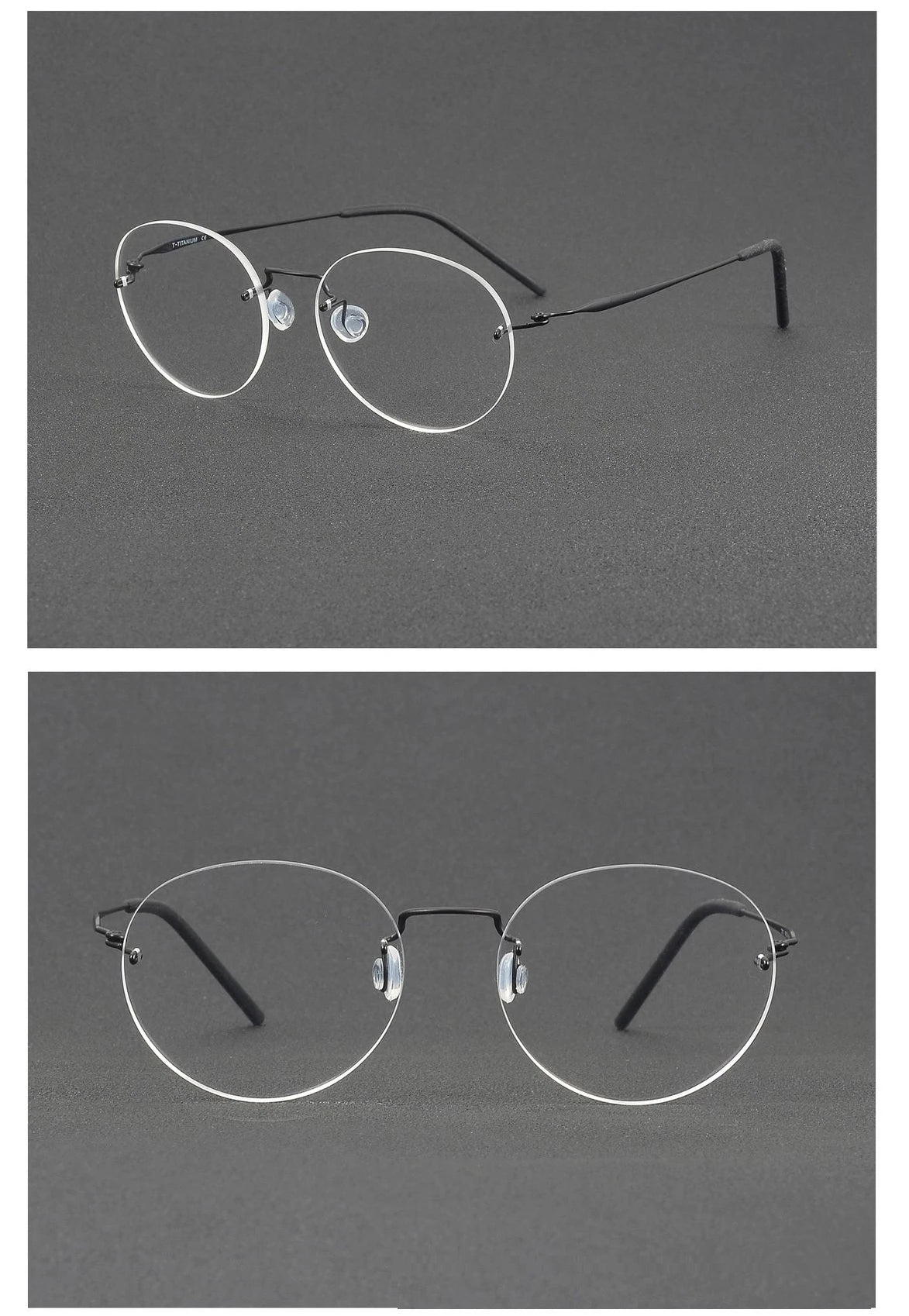 Ultralight Oval Rimless Titanium Eyeglasses Frame
