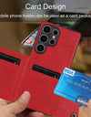 Multi Card Holders Wallet Case for Samsung S25 S24 S23 S22 Ultra Leather Back Phone Cover Cases