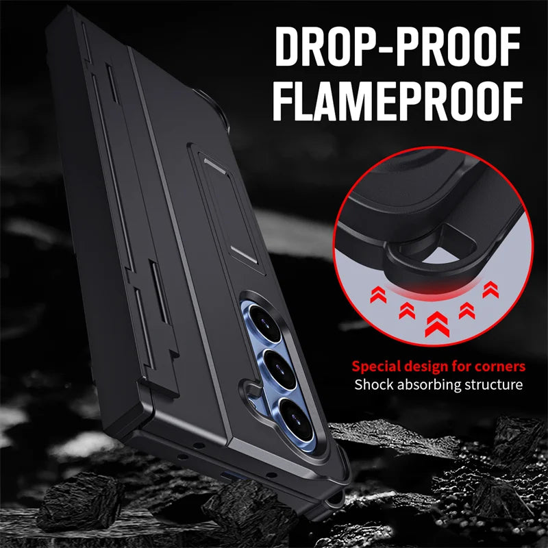 Phone Case With Pen Slot Stylus Hinge bracket Shell Membrane For Samsung Galaxy Z Fold 5 4 3 Case All-Inclusive Z Fold 6 3 Cover
