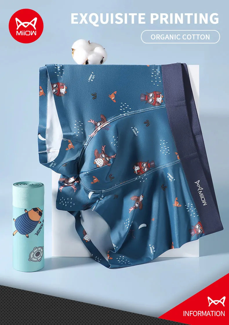 Men’s Funny Boxer Panties – 3-Pack Cotton Underwear