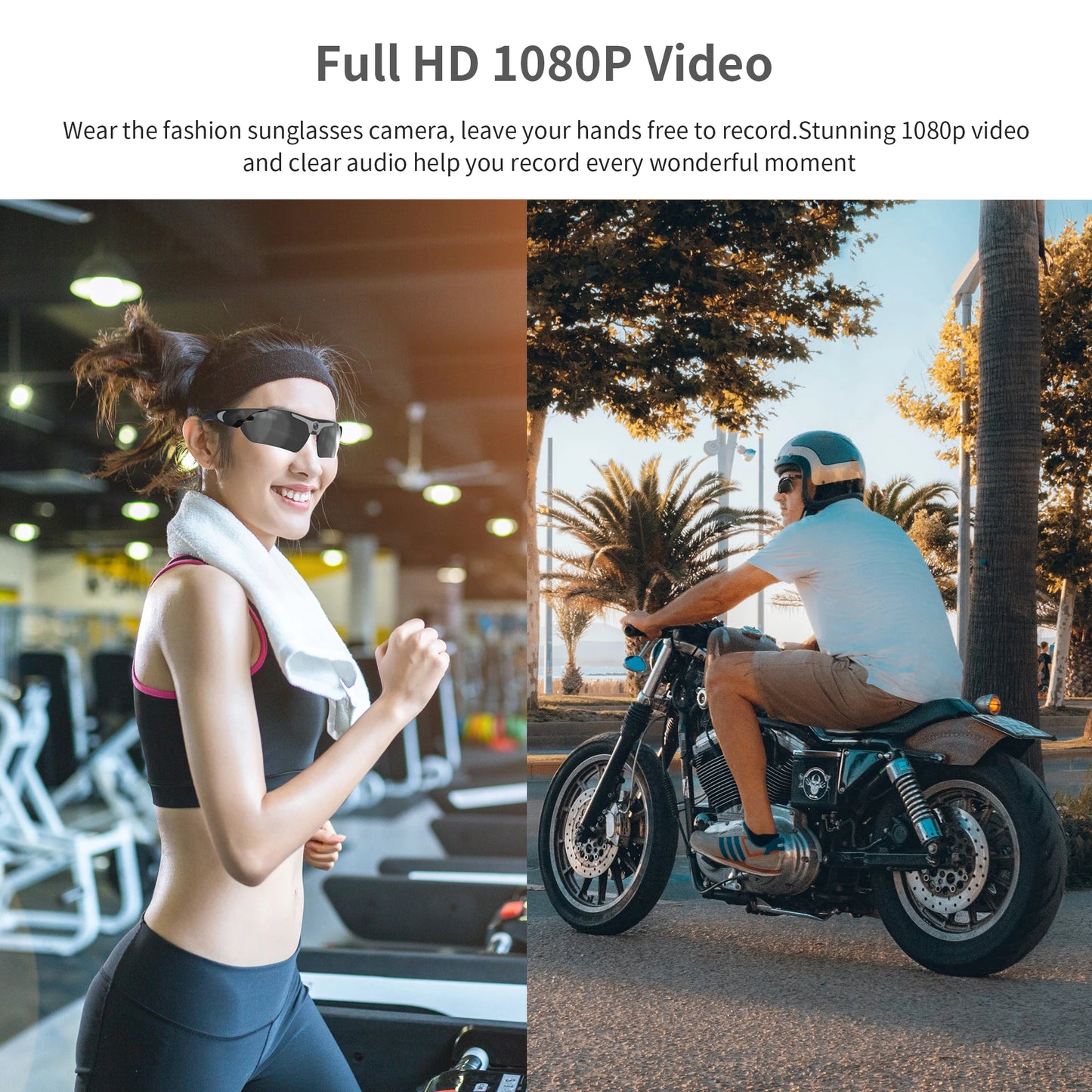 1080P Full HD Mini Camera Sunglasses Camera Outdoor Sports DV Intelligent Sports Glasses Cam DVR Wide-angle Glasses Camera