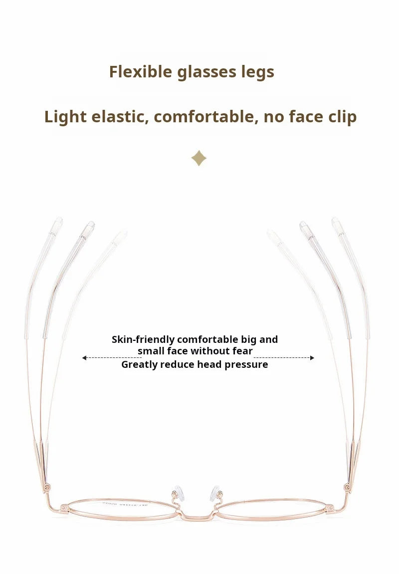 Retro Round Lightweight Alloy Eyeglasses Frames