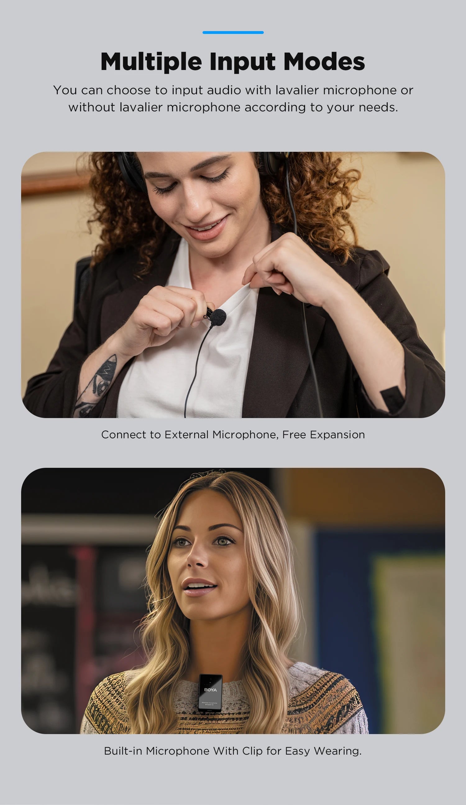 BY-EM5-K1 48-Channel UHF Wireless Lavalier Microphone for iPhone Android PC DSLR Cameras Online Teaching Streaming Youtube