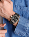 Casual Fashion Waterproof Luminous 24 Hours Date Display Stainless Steel Strap Wristwatch