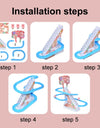 Kids Electric Small Duck Climbing Stairs Toy DIY Rail Racing Track Music Roller Coaster Duck Toy For Baby Kids Gift