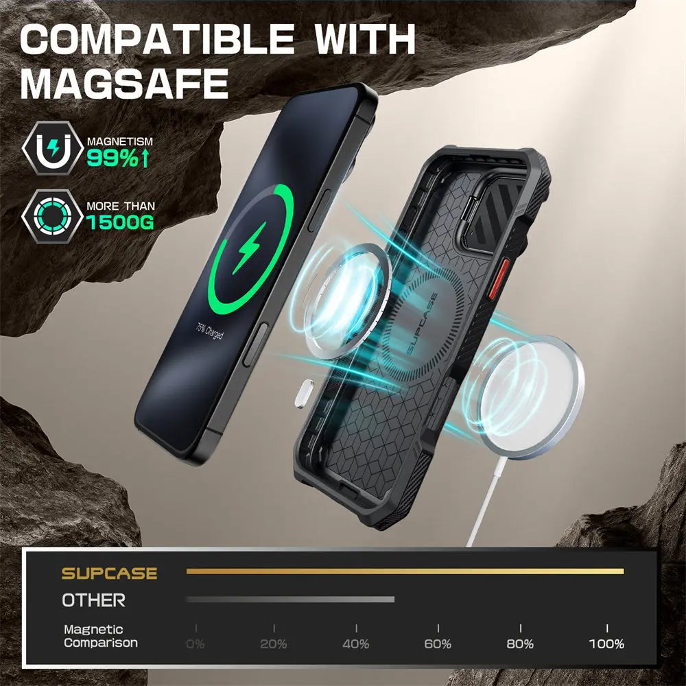 For iPhone 16 Pro Case 6.3" 2024 UB Mag XT Heavy Duty Rugged Strong  Phone Case with Camera Cover