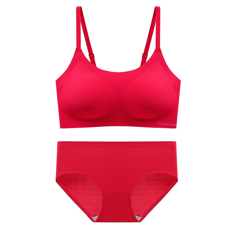 Women’s 2-Piece Seamless Bra & Panties Set – Soft, Wire-Free,
