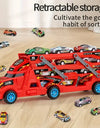 Kids Truck Deformation Transporter Car Toys Models Cars Educational Model Toys for Boys Girls Birthday Christmas Gift