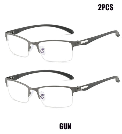 Half-frame Reading Glasses High Quality Business Glasses Presbyopia Eyeglasses 1.0 2.0 3.0