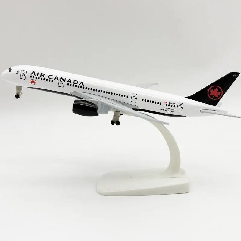 1 Set Alloy Metal Air Canada Airlines B787 Airways Diecast Airplanes Building Kit With Wheels 20cm Plane Model Toy