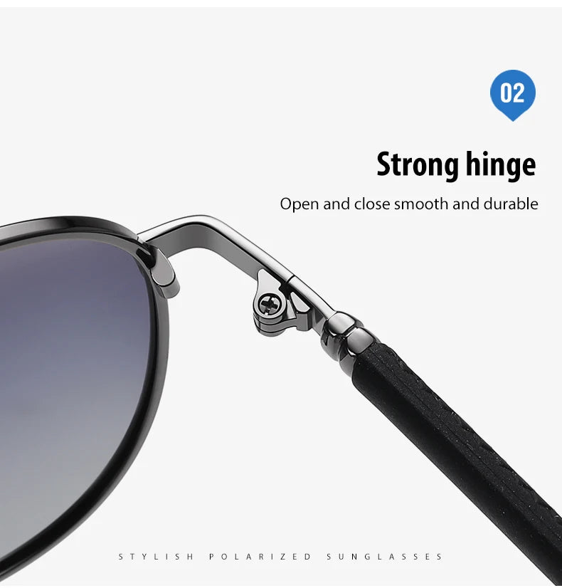 Titanium Memory Metal Photochromic Polarized UV400 Pilot Sunglasses for Men Women