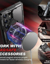 For Samsung Galaxy S24 Ultra Case with Ring Stand & Camera Cover Kickstand Drop Shockproof Rugged Protection MagSafe Phone Case