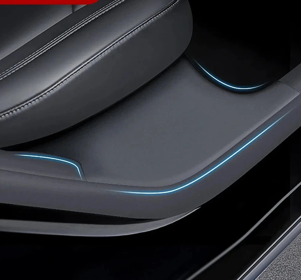 For Tesla Model Y Car Front seat Track protection cover Rear door sill anti kick plate Interior Decoration Refit Accessories