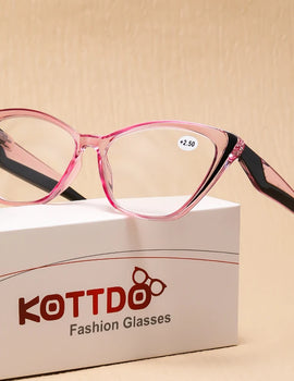 Retro Plastic Cat Eye Reading Glasses Cleat Lens Anti Blue Light Presbyopia Hyperopia Men Reading Eyeglasses +1.0 +1.5