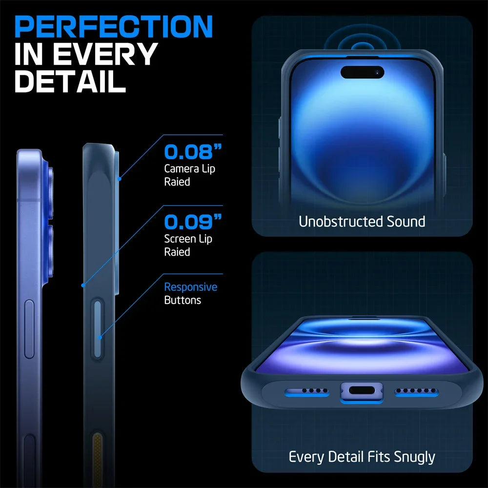 For iPhone 16 Case with Camera Control Capture Button UB Mag Slim Shockproof Protective  MagSafe Phone Case