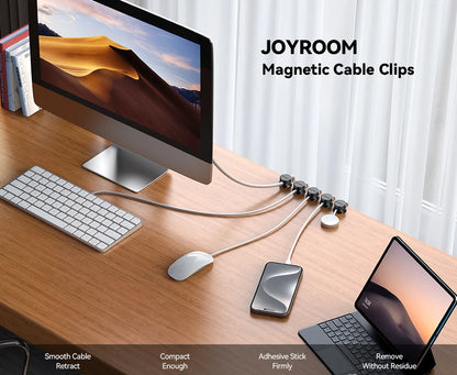 9 PCS Cable Management Cord Organizer Magnetic Cable Clips Adhesive Wire Holder Keeper Under Desk Cord Hider