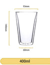 400ml Heat Resistance Double Wall Glass Coffee Mug Home Tea Milk Juice Cup Water Beer Mug Drinkware