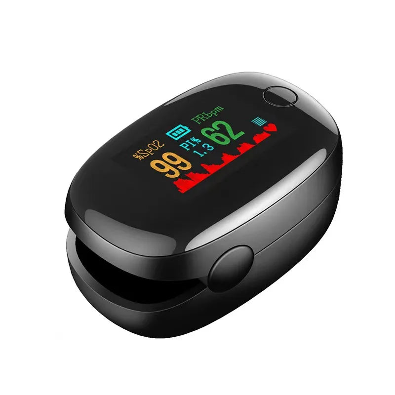 Finger Clip Heart Rate Meter Measure Finger Oximetry PI Value Monitor Pulse Black Gem Oximeter Heart Rate Monitor Portable