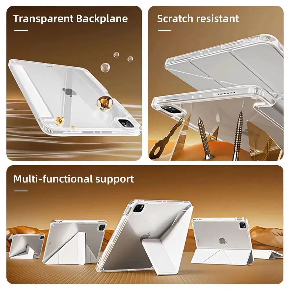 Clear Case For iPad Pro 11 iPad 10.2 7th 8th 9th 10th Gen Cover iPad Air 6 5 4 3 10.2 10.9 13 12.9 M2 M4 mini 6 7 8.3 Clear Case