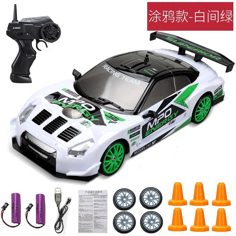 2.4G Drift Rc Car 4WD RC Drift Car Toy Remote Control GTR Model AE86 Vehicle Car RC Racing Car Toy for  Christmas Gifts