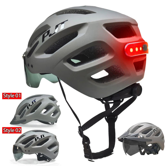 Rechargeable LED Cycling Helmet With Dual Mode Goggles