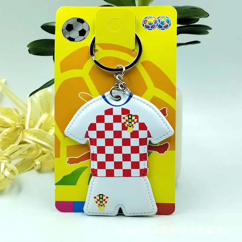 Football Jersey Keychain Soccer Team Shirt Bag Charm Sports Souvenir