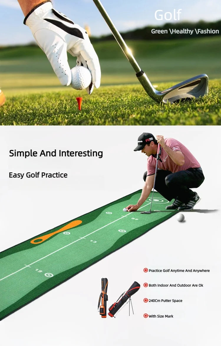 50X300CM Golf Putting Green Mat Indoor Equipment For Home Office Mini Training Practice Durable Hitting Garden Aid For Outdoor