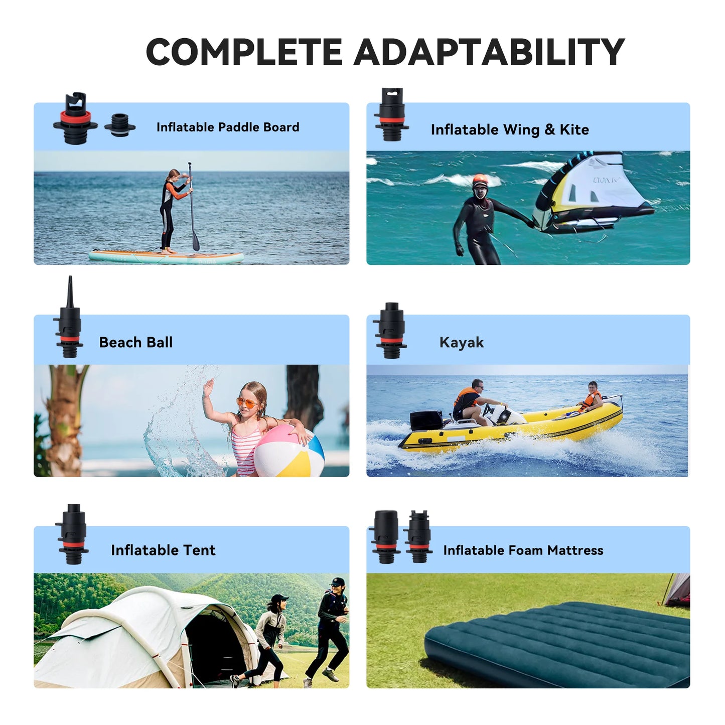 Rechargeable SUP Pump Boat Accessories Stand Up Paddle 20PSI Wilreless Inflatable PVC Pump for Kayak  Surfing Kite Mattress Tent