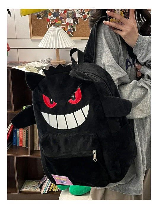 Gengar Plush Backpack Large Capacity Soft Shoulder Bag
