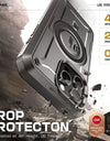 For iPhone 16 Pro Max Case 6.9“ 2024 UB Pro Mag Full Body Rugged Case with Built-in Screen Protector Kickstand Belt-Clip