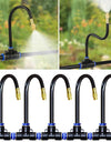Free Bending Yellow Copper Mist Nozzle 8mm Straight Push Lock Joint Garden Watering Humidification Sprayer
