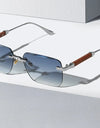Rimless Sunglasses Women Trendy Square Sunglasses Men Vintage Trending Fashion Glasses Retro Lentes De Sol Mujer Zonnebril Heren