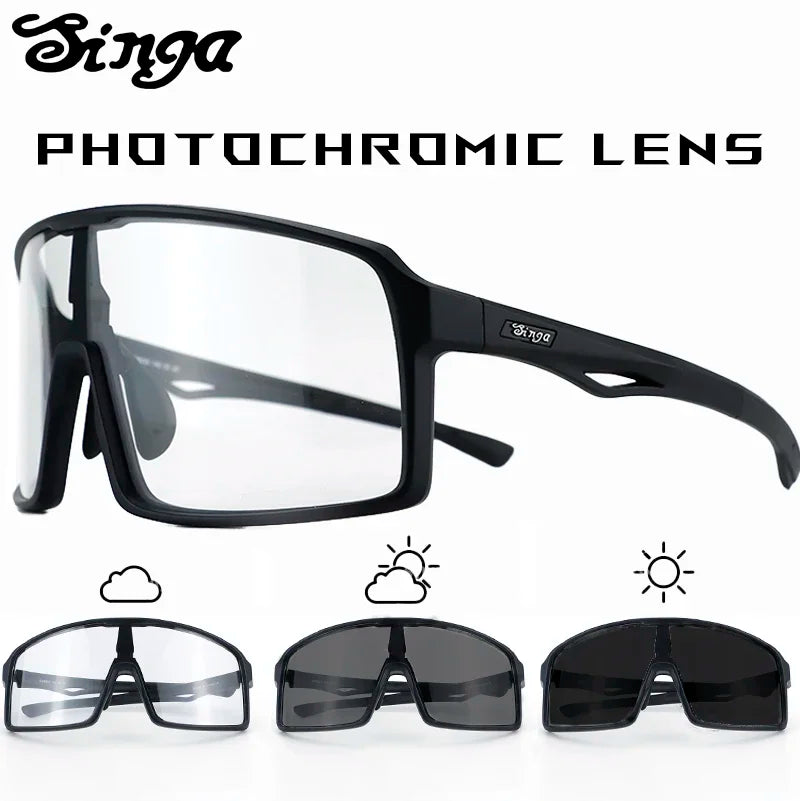 Photochromic Cycling Sunglasses UV400 Sports Bike Goggles