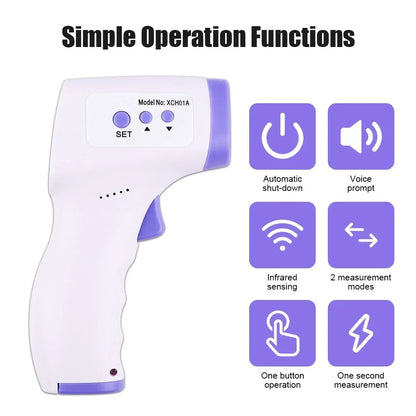 Digital Infrared Thermometer Forehead Body Non-Contact Fever Thermometers Medical Portable Finger Pulse Oximeter Blood Oxygen