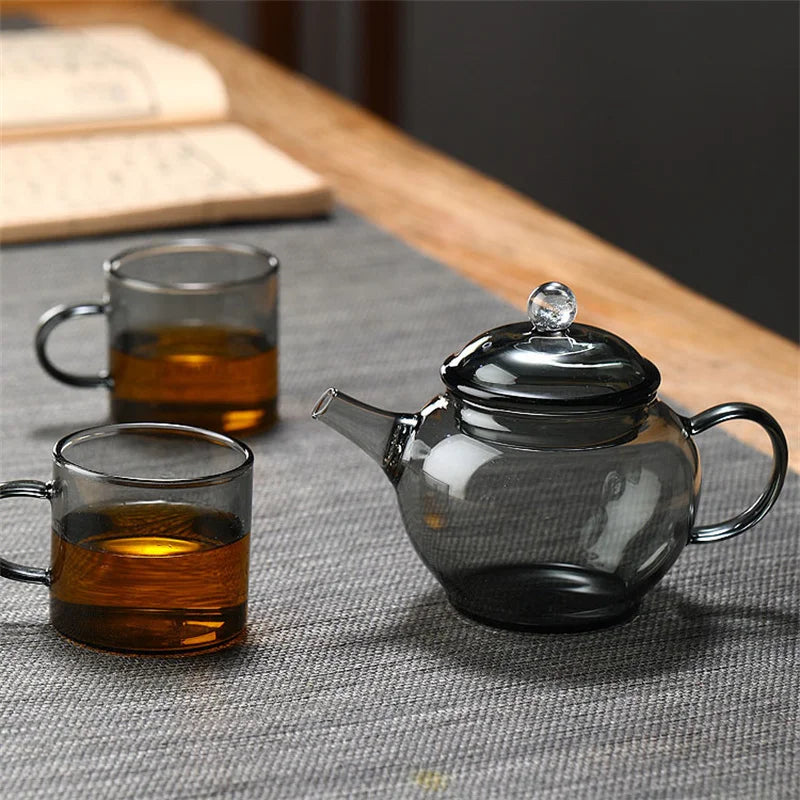 200ml High Borosilicate Mini Glass Teapot with Filter