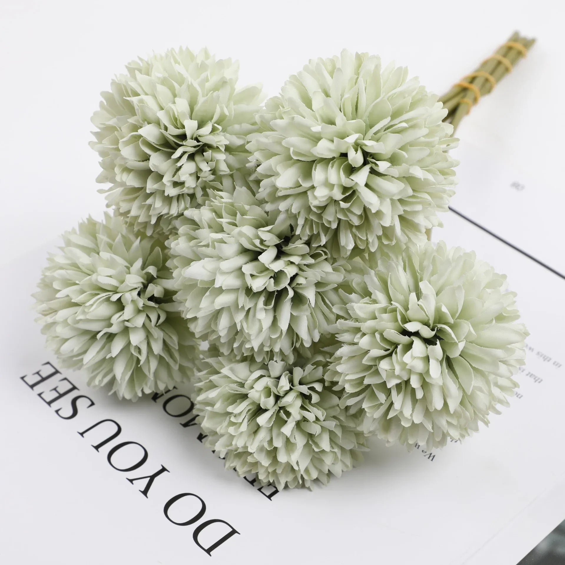 5pcs Artificial Hydrangea Flowers Bouquet for Home Flower Arrangement Decoration Wedding Table Christmas Decoration Dandelion