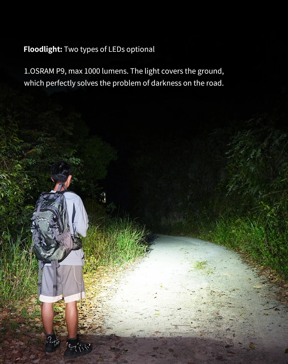 2000 Lumen Rechargeable Swivel Head Dual Beam LED Flashlight With Magnetic Tail