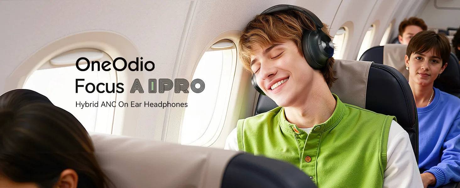 A1 Pro Bluetooth 6.0 Wireless ANC Headphones On Ear Hybrid Active Noise Canceling Headset With ENC Mic Low Latency Mode