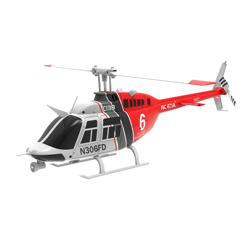 RC ERA C138 BELL 206 Jet Ranger 6-axis Gyro Stabilized Altitude Hold 4ch RC Helicopter Aircraft Hobby for Adults -RTF