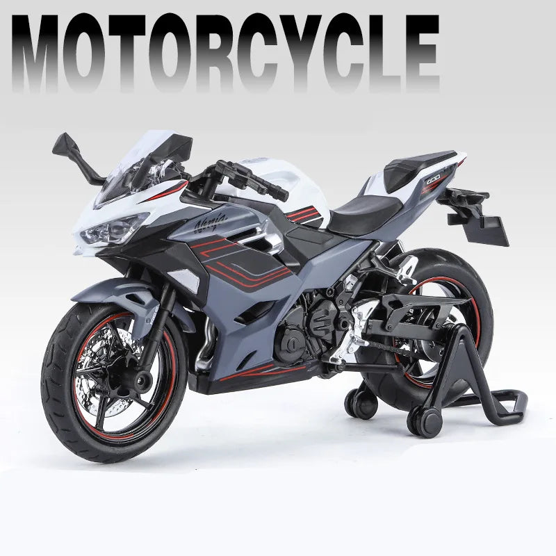 Diecast Kawasaki Ninja 400 Racing Motorcycle Model 1 to 12 Scale